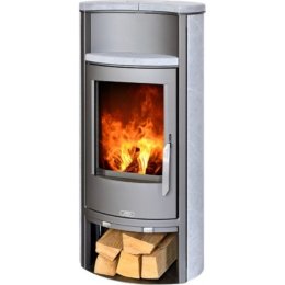 Печь-камин ABX Pori 5 (серая сталь тальк(округлый) с верхней плитой)